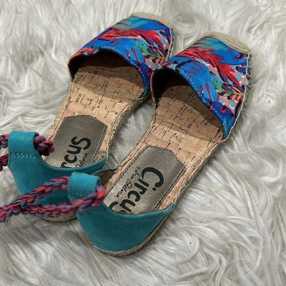 Sam Edelman Circus Lace up Lenora Espadrille Flats